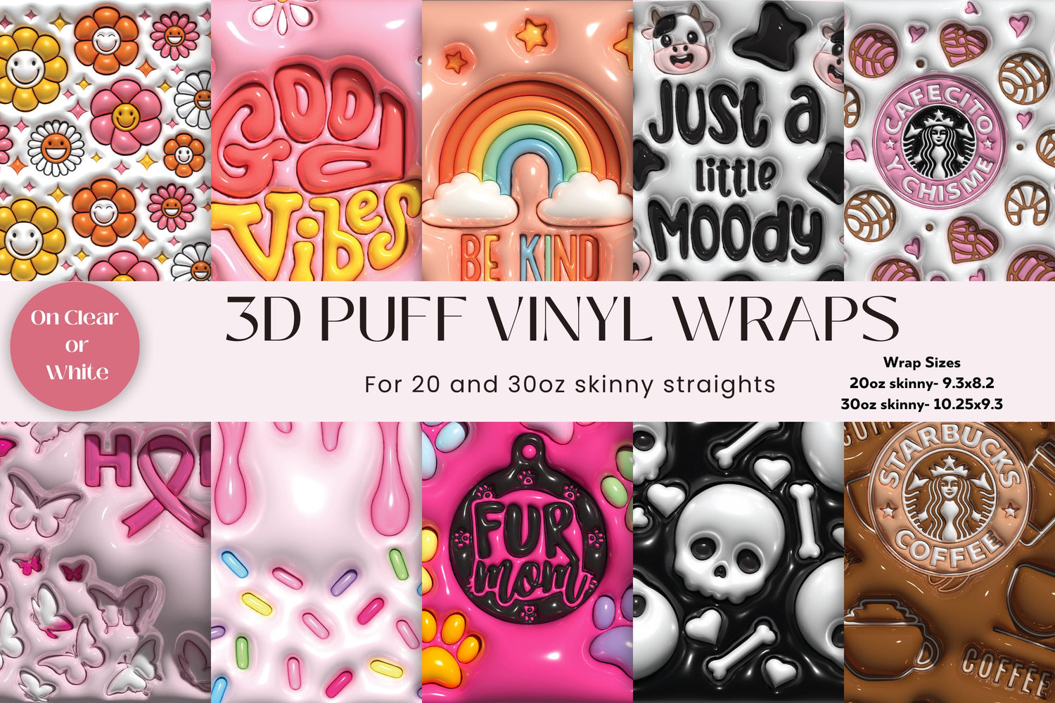 3D Puff Vinyl Wraps
