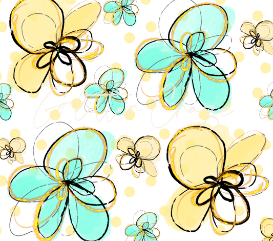 Hand Drawn Floral Wraps - 5 Design Options