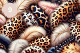 Feather Leopard Collection 12x12 Vinyl Sheets- 10 Designs Available