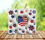 Patriotic Puff Adhesive Vinyl Wrap - 8 Design options