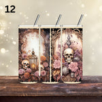 Victorian Skulls Vinyl Tumbler Wraps- 20 Designs