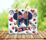 Patriotic Puff Adhesive Vinyl Wrap - 8 Design options