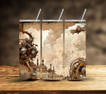 Steampunk Vintage Vinyl tumbler wraps- 10 Designs