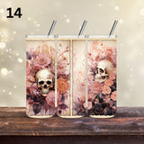 Victorian Skulls Vinyl Tumbler Wraps- 20 Designs