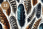 Feather Leopard Vol. 2 Vinyl collection- 12x12 vinyl sheets-20 designs available