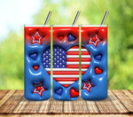 Patriotic Puff Adhesive Vinyl Wrap - 8 Design options