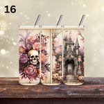 Victorian Skulls Vinyl Tumbler Wraps- 20 Designs