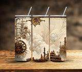 Steampunk Vintage Vinyl tumbler wraps- 10 Designs