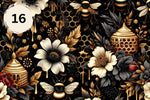 Floral Bees vinyl collection- 12x12 sheets- 19 designs available