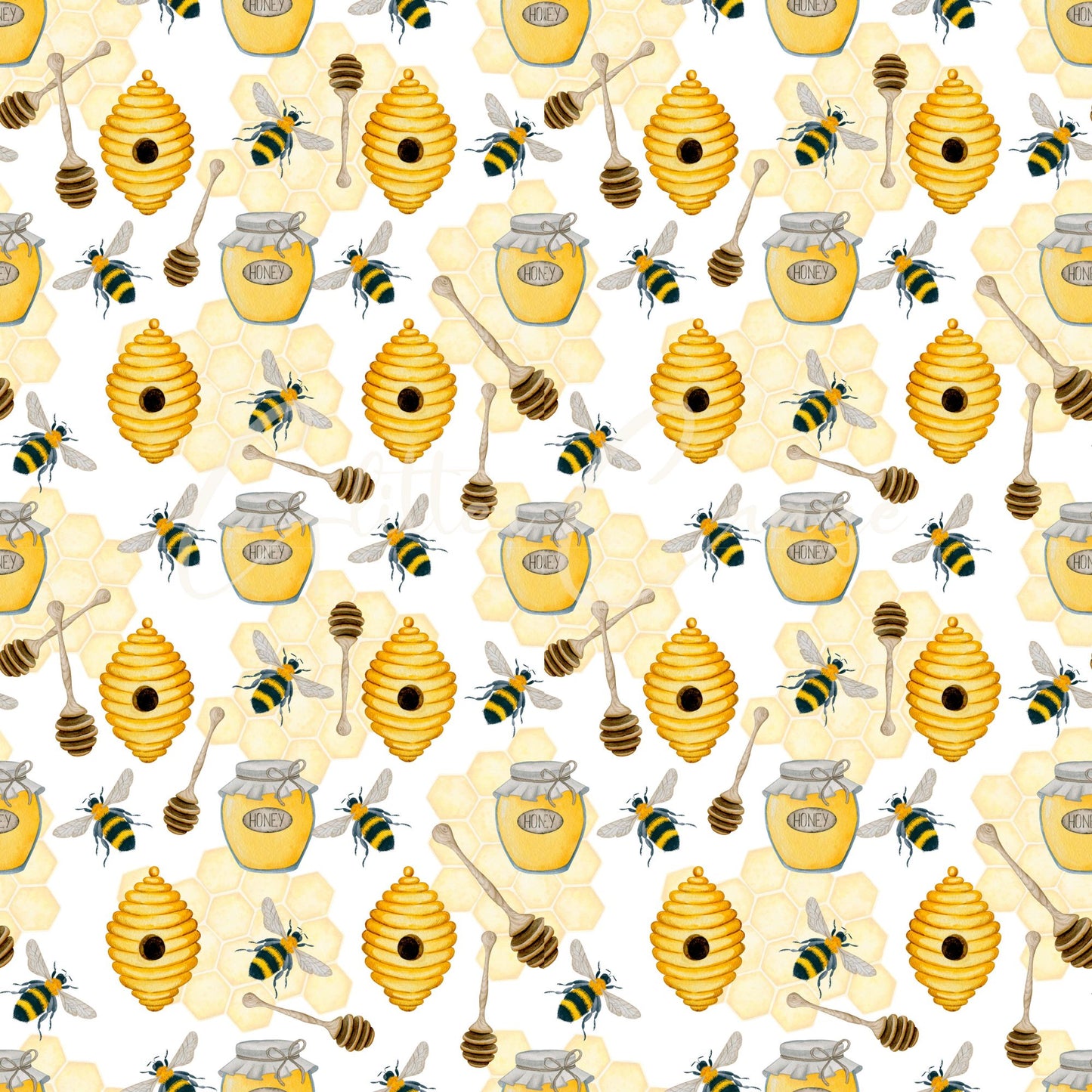 Bee Happy Digital paper download
