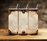 Steampunk Vintage Vinyl tumbler wraps- 10 Designs