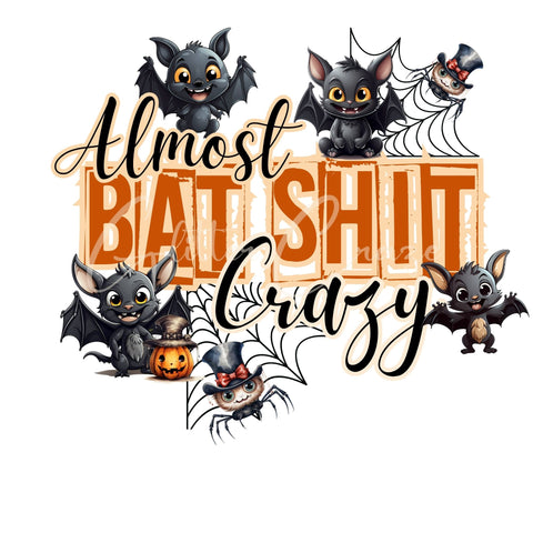 Bat Shit Crazy UV DTF Decals- 2 Designs