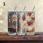 Victorian Christmas vinyl tumbler wraps- 9 Designs
