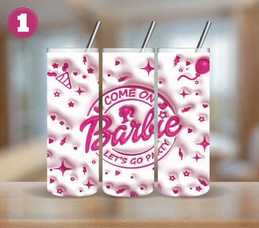 Barbie Tumbler Wraps- 8 Designs