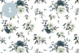 Winter Floral Collection 12x12 Vinyl Sheets- 10 Designs Available