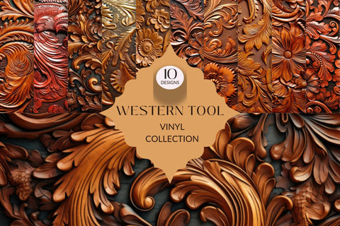 Western Tool Collection 12x12 Vinyl Sheets- 10 Designs Available