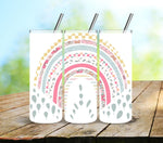 Boho Rainbow UV DTF Tumbler Wrap