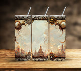 Steampunk Vintage Vinyl tumbler wraps- 10 Designs