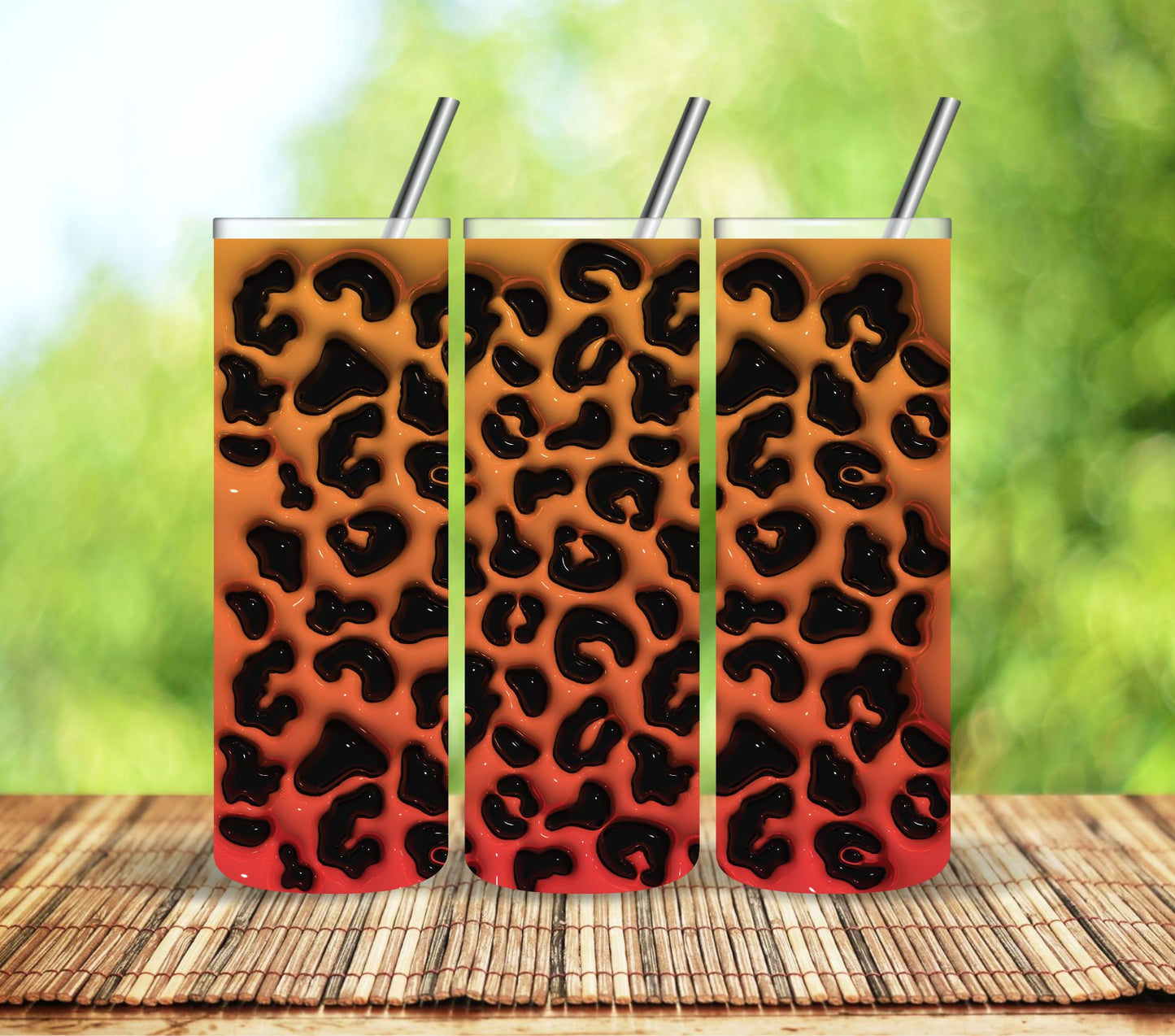 Leopard Puff Adhesive Vinyl Wraps -12 Design options