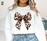 Leopard Bow Collection DTF Transfers- 10 Designs-10 sizes