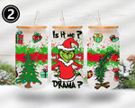 Grinch Libbey UV DTF 16oz - 4 design options