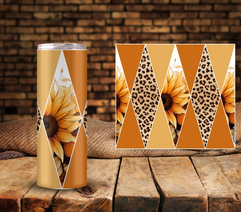 Sunflower Diamond UV DTF Tumbler wrap