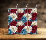 Patriotic Floral Vinyl Tumbler wraps- 11 designs