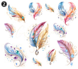 Feathers UV DTF Decal Sheets- 4 Design Options