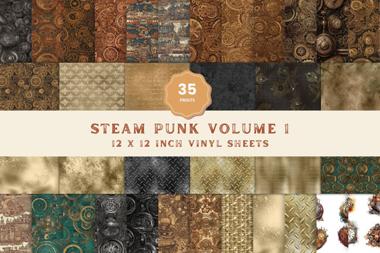 Steampunk Volume 1 12x12 Vinyl sheets- 33 Prints
