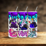 3D villain vinyl tumbler wraps