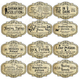 Potion Label Decals- 12x12 sheet 8 Sheet Designs