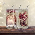 Victorian Christmas vinyl tumbler wraps- 9 Designs