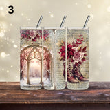 Victorian Christmas vinyl tumbler wraps- 9 Designs