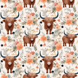 Highland Cow 12x12 Vinyl Sheets- 8  Designs