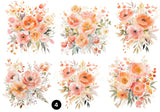 Watercolor Floral Decal Sheets 11 design