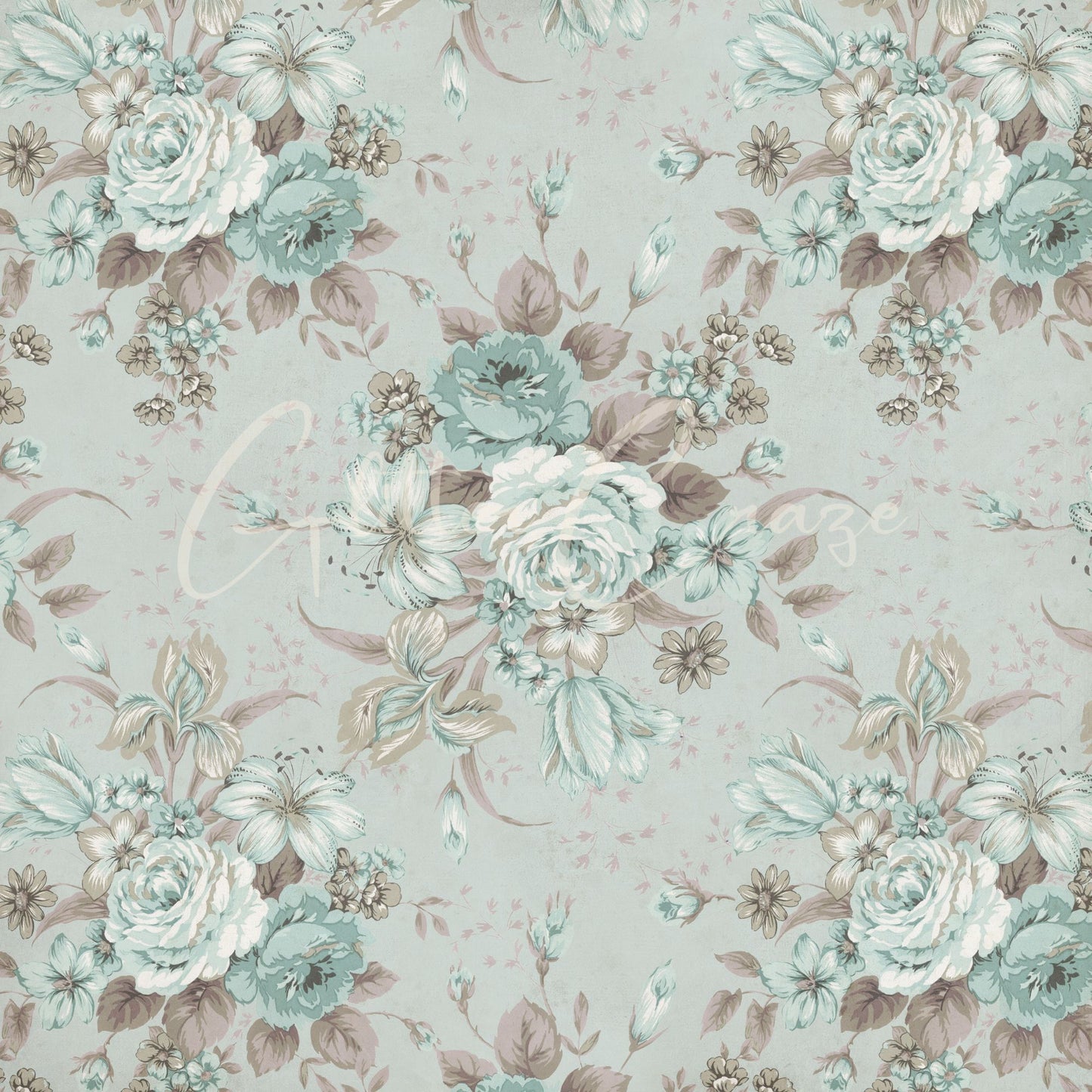 Victorian Floral collection- 12x12 vinyl sheets- 12 designs available