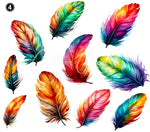 Feathers UV DTF Decal Sheets- 4 Design Options