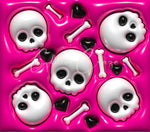 Puffy skull wraps- 2 colors