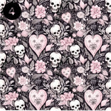 Gothic Valentine Pink Collection 12x12 Vinyl Sheets- 10 Designs Available