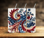 Patriotic Floral Vinyl Tumbler wraps- 11 designs