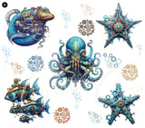 Steampunk Sealife UV DTF Decal Sheets- 5 Designs Available