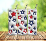 Patriotic Puff Adhesive Vinyl Wrap - 8 Design options