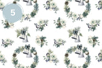 Winter Floral Collection 12x12 Vinyl Sheets- 10 Designs Available