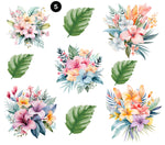 Tropical Flowers and Leaves UV DTF - 7 Designs