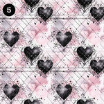 Gothic Valentine Pink Collection 12x12 Vinyl Sheets- 10 Designs Available