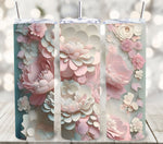 3D Flowers and roses vinyl tumbler wraps- 14 Desigs