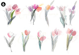 Watercolor Floral Decal Sheets 11 design