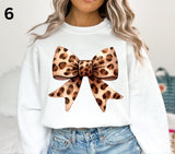 Leopard Bow Collection DTF Transfers- 10 Designs-10 sizes