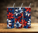 Patriotic Floral Vinyl Tumbler wraps- 11 designs