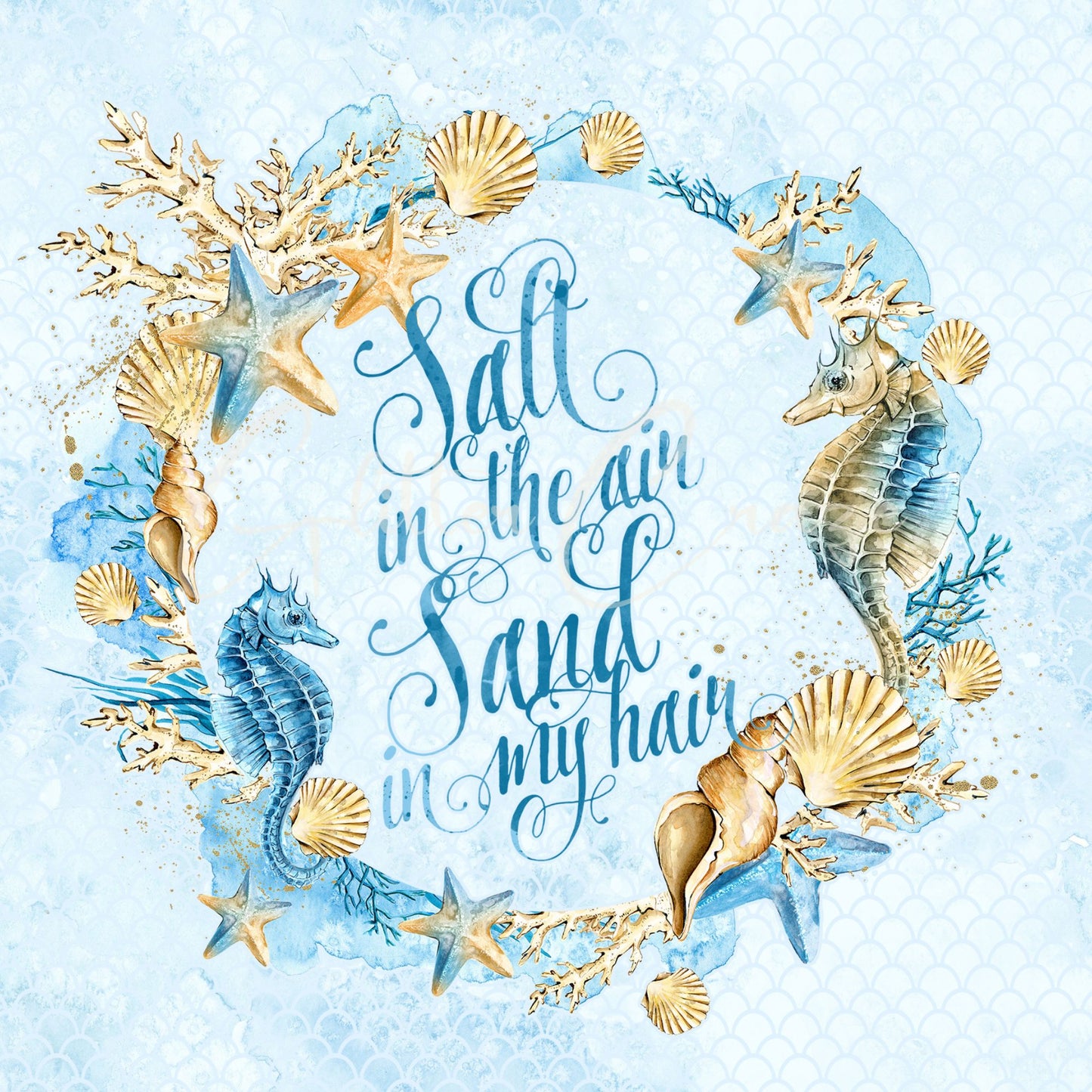Salt and Sea Collection, 12x12 inch prints, 14 Design Options